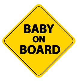 Наклейка на машину Baby On Board, 12 см x 12 см