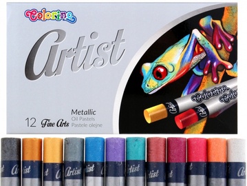 Масляные мелки Colorino Artist Metallic Oil Pastels, многоцветный, 12 шт.