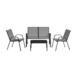 Комплект уличной мебели 4Living, черный, 4 места
