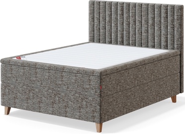 Lova dvigulė continental Sleepwell Black 4 Legs, 180 x 200 cm, šviesiai pilka, su čiužiniu