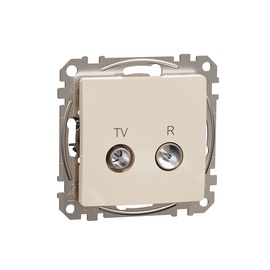 Antenas ligzda Schneider Sedna Design, bēša