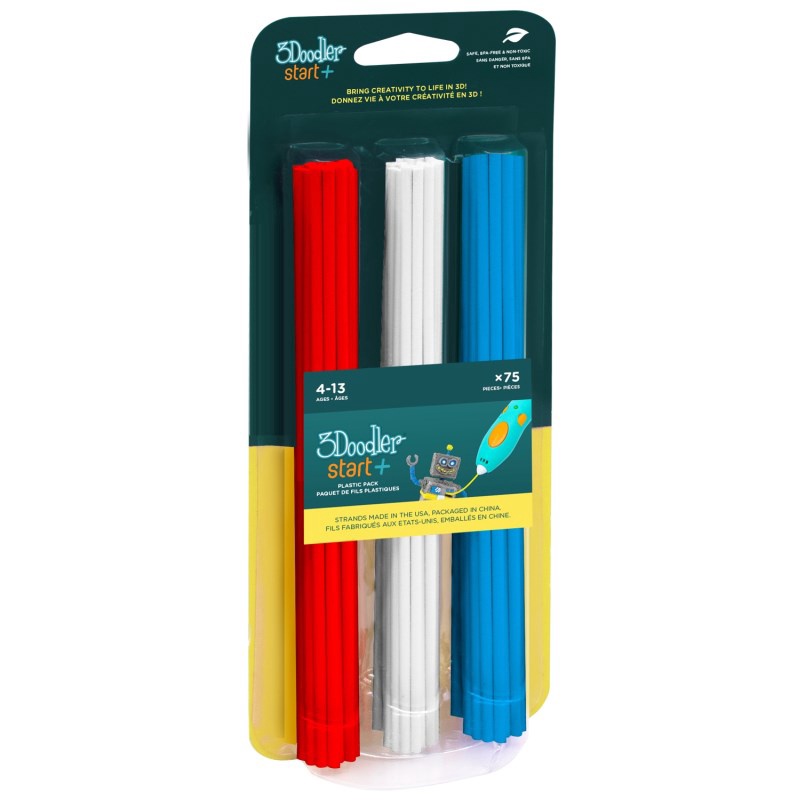 Filament 3Doodler, 1.5 m, valge/kirss/ookeanisinine