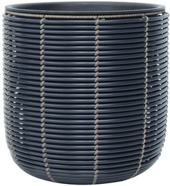 Puķu pods Home4you Wicker 38085, melna, Ø 350 mm