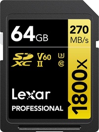 Mälukaart Lexar Professional 1800x, 64 GB