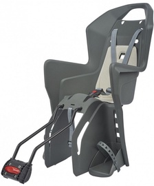 Bērnu sēdeklis velosipēdam Polisport Koolah FF Special 29 8631400029, pelēka/krēmkrāsa, aizmugurē