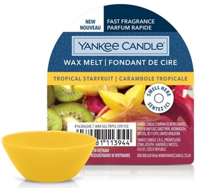Vasks, aromātiskais Yankee Candle Wax Melt Tropical Starfruit, 8 h, 22 g, 15 mm x 56 mm