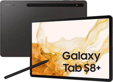 Tahvelarvuti Samsung Galaxy Tab S8+ 5G SM-X806BZAAEUB, must, 12.4", 8GB/128GB, 3G, 4G