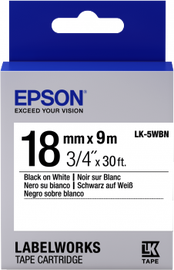 Uzlīmju lenta Epson LK-5WBN, 9000 cm