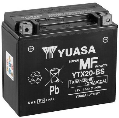 Akumulators Yuasa YTX20-BS, 12 V, 18.9 Ah, 270 A