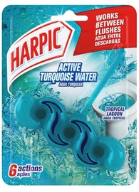 Подвесной блок для унитаза Harpic Active Turquoise Water Tropical Lagoon, 35 г