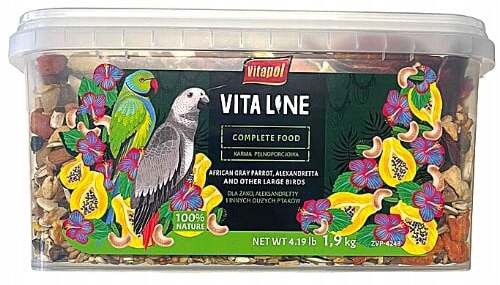 Сухой корм Vitapol Vita Line ZVP-4248, корм для крупных попугаев, 1.9 кг