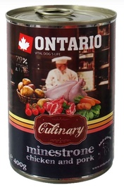 Märg koeratoit Ontario Culinary Minestrone, kanaliha/sealiha, 0.4 kg