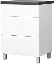 Нижний кухонный шкаф Bodzio Kampara KKA60DS-BI/L/BI, белый, 600 мм x 600 мм x 860 мм