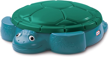 Smilšu kaste Little Tikes Turtle Sanbox 174094E3, 95 x 109 cm, ar vāku, zaļa