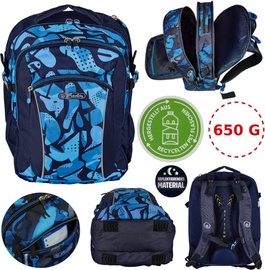 Skolas mugursoma Herlitz Camo Blue, zila