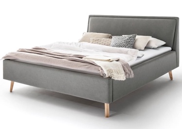 Кровать Frieda Ocean, 180 x 200 cm, дубовый/светло-серый