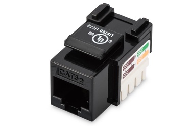 Mova Digitus CAT 5e Keystone Jack Unshielded RJ45 to LSA, juoda