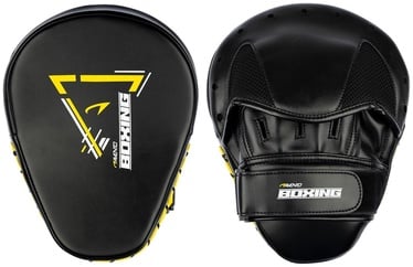 Боксерские лапы Avento Sparring Handpads 41BS, черный/желтый