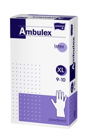 Cimdi Matopat Ambulex Latex, pūderēti, XL, 100 gab.