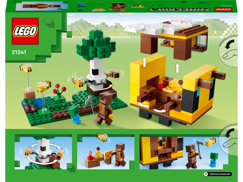 Konstruktor LEGO® Minecraft® Mesilasemajake 21241, 254 tk