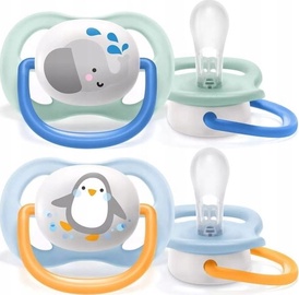 Соска Philips Avent Ultra Air Animals, 0 мес., синий/зеленый/голубой