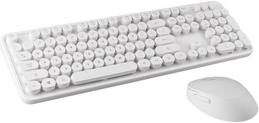 Комплект клавиатуры и мыши MOFII Sweet 2.4G EN, белый, беспроводная
