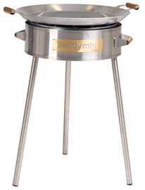 Paella valmistamise grillikomplekt GrillSymbol Pro-580 Inox, 58 cm x 58 cm