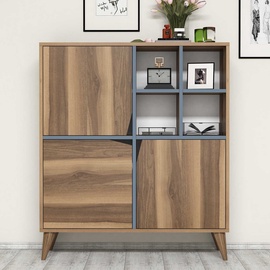 Skapītis Kalune Design Pulse, zila/brūna, 30 cm x 100 cm x 115 cm