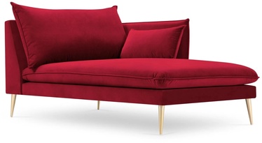 Dīvāns Micadoni Home Agate Velvet Chaise Longue, sarkana, labais, 165 x 92 cm x 97 cm