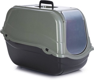 Закрытый кошачий туалет Beeztees Romeo Eco 400530, черный/серый, закрытый, 57 см x 39 см x 41 см