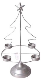 Подсвечник Mondex Christmas Tree HTOP2953, металл, 38 см, серебристый