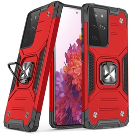 Telefono dėklas Wozinsky Ring Armor Tough Hybrid, Samsung Galaxy S22 Ultra, raudona