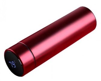 Termoss Thermos With LED Screen, 0.5 l, sarkana