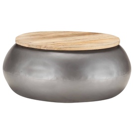 Kafijas galdiņš VLX 323531, pelēka/koks, 680 mm x 680 mm x 300 mm