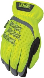 Darba cimdi pirkstaiņi Mechanix Wear Hi-Viz FastFit SFF-91-011, tekstilmateriāls/ādas imitācija, melna/dzeltena, XL, 2 gab.