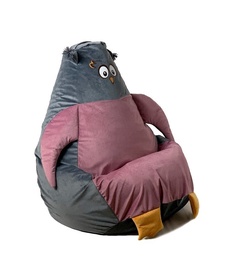 Кресло-мешок Go Gift Sowa XL PUFGGFDZI0081, розовый/серый