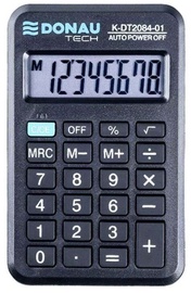 Калькулятор карманный Donau DT2084, черный