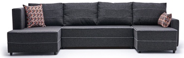 Stūra dīvāns Hanah Home Ece Panoramik Panoramik, antracīta, 315 x 160 cm x 88 cm