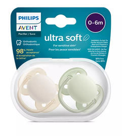 Knupītis Philips Avent Ultra Soft Neutral, 0 mēn., daudzkrāsaina, 2 gab.