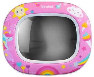 Зеркало заднего вида для наблюдения за ребенком в машине BenBat Night & Day Unicorrn, розовый