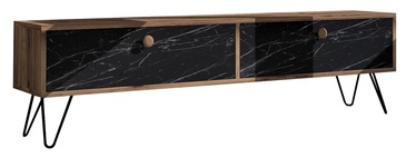 TV-laud Kalune Design Side Atlantic, must/mänd, 160 cm x 29.6 cm x 45 cm