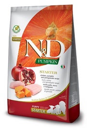 Sausā suņu barība Farmina N&D Starter Puppy Chicken, Pumpkin & Pomegranate, vistas gaļa/ķirbis, 2.5 kg