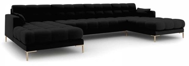 Dīvāns Micadoni Home Mamaia Panoramic, melna, 383 x 185 cm x 75 cm