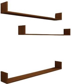Настенная полка Kalune Design Kaufbeuren L591 285LCV1241, ореховый, 120 см x 20 см