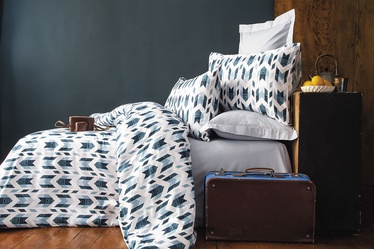 Комплект постельного белья Domoletti, синий/белый, 160x200 cm