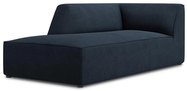 Dīvāns Micadoni Home Ruby Structured Fabric Chaise Longue, tumši zila, kreisais, 181 x 93 cm x 69 cm