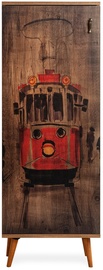 Skapis Kalune Design Just Home 570VLT1711, sarkana/koka, 38 cm x 48 cm x 149 cm