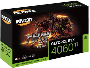 Vaizdo plokštė Inno3D GeForce RTX™ 4060 Ti N406T2-08D6-171153N, 8 GB, GDDR6