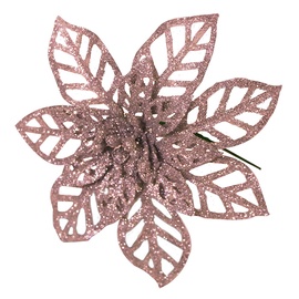 Jõulupuu ehe 100943, kuldne/roosa, 16 cm, plastik