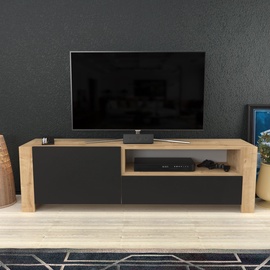 TV-laud Kalune Design Piedmont, pruun/antratsiit/tumehall, 36.8 cm x 46 cm x 160 cm